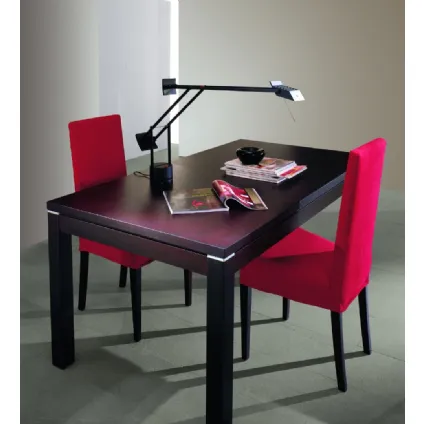 Sedia con rivestimento ecopelle o tessuto, base in faggio, Mimi di Eurosedia