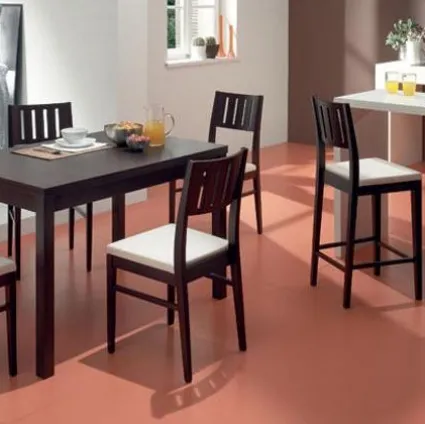 Sedia classica in legno imbottita Silvia di Eurosedia