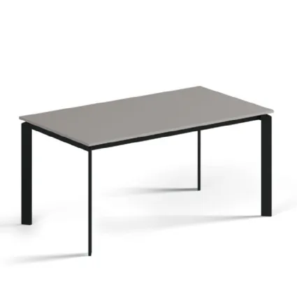 Tavolo allungabile con piano in laminato e struttura in metallo brunito Daniel di Orme