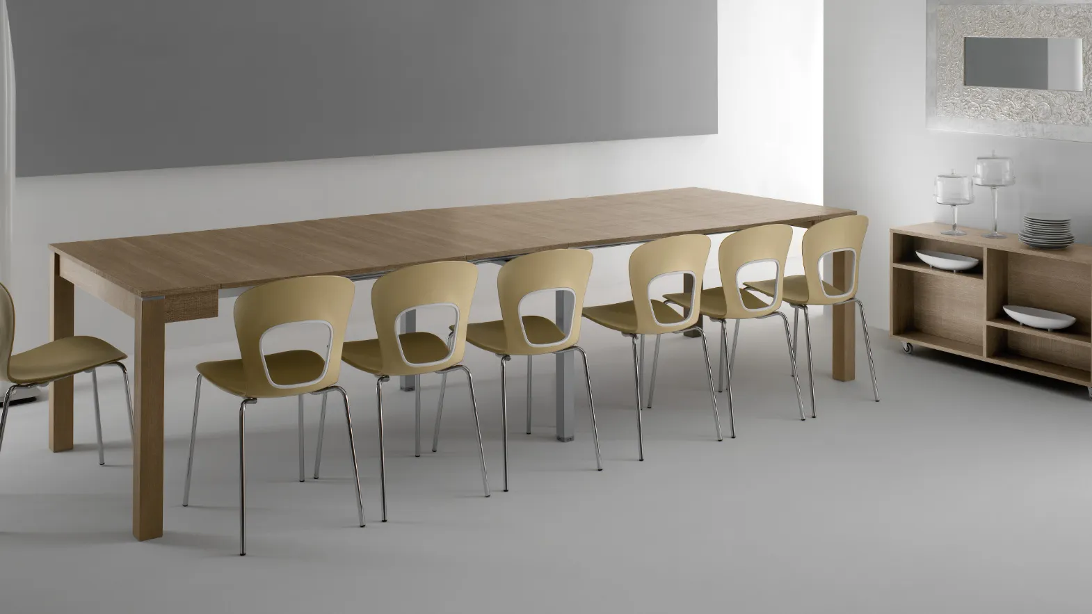 Tavolo allungabile in legno e laminato Magic di Eurosedia
