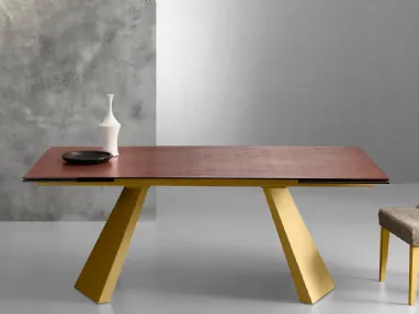 Tavolo di design in laminato Pechino Oro di Eurosedia