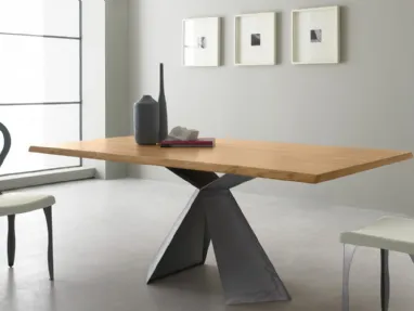 Tavolo fisso in metallo e legno Tokio di Eurosedia
