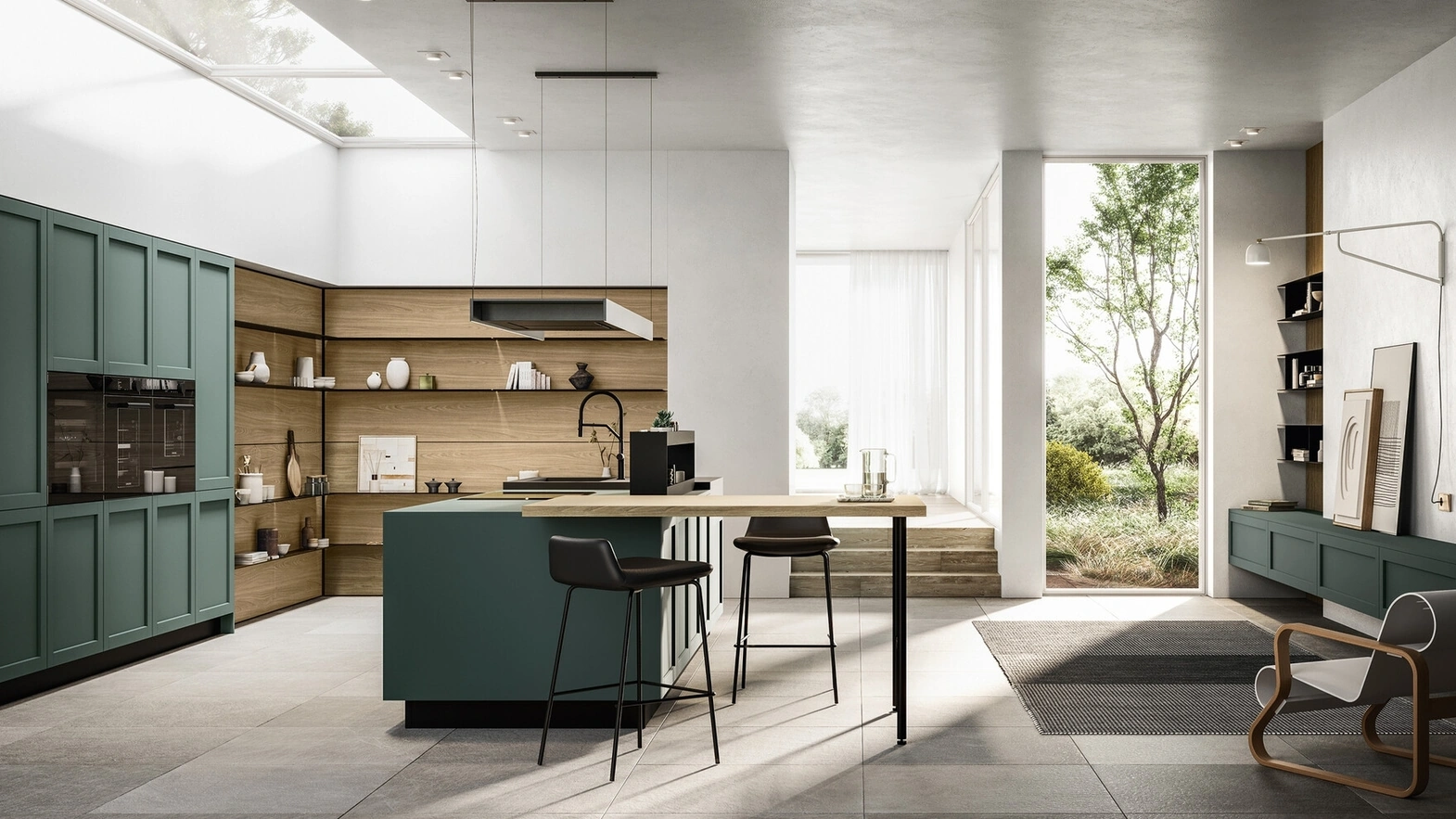 Cucina Moderna con isola Alma 03 di Arredo3