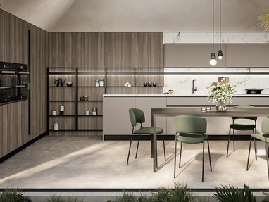 Cucina Moderna angolare Cloe 04 in laccato e laminato di Arredo3