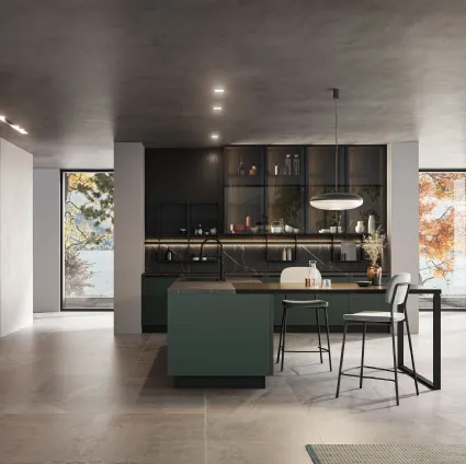 Cucina Moderna Kalì 04 con penisola di Arredo3