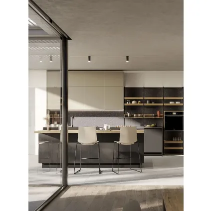 Cucina Moderna Kalì 13 con isola di Arredo3