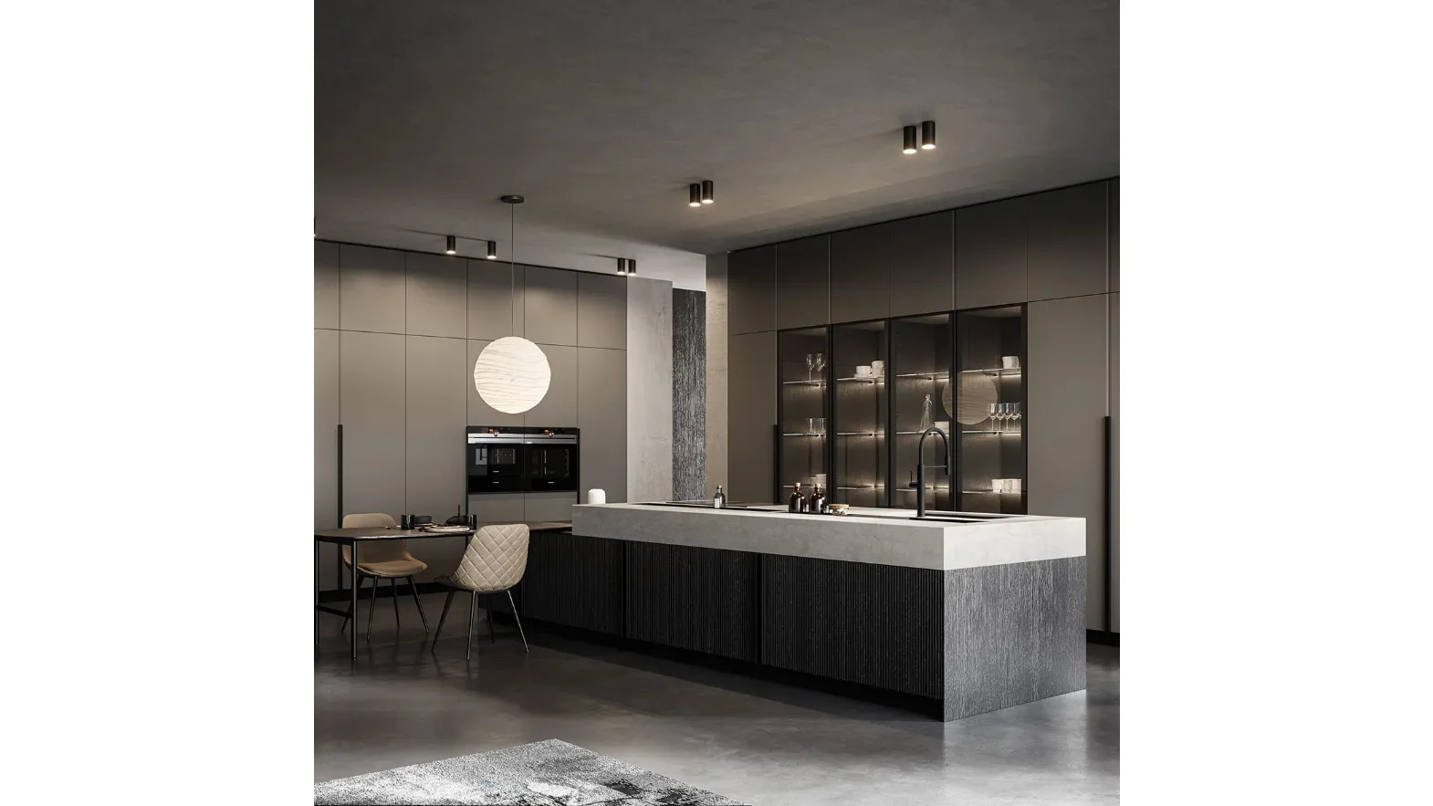 Cucina Moderna Tratto 10 n 01 con isola di Arredo3