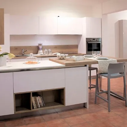 Cucina Kalì Rovere bianco Arredo3 a prezzo Outlet