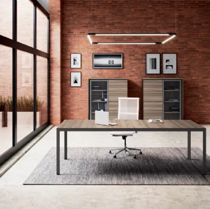 Mobile Ufficio Direzionale D1 08 in melaminico effetto legno e metallo di Colombini Office