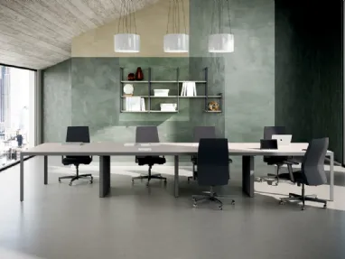 Scrivania Direzionale D1 04 in melaminico e metallo di Colombini Office