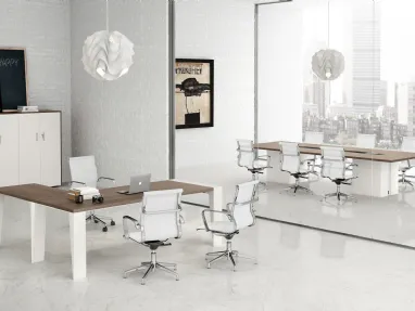 Scrivania Direzionale GO 04 in melaminico e laccato di Colombini Office