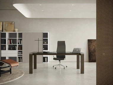 Scrivania Direzionale Go Steel Vetro di Colombini Office