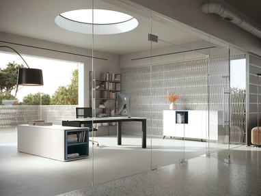 Scrivania Direzionale Go Steel Vetro di Colombini Office