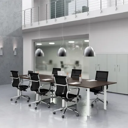 Scrivania Operativa Loft 04 in melaminico e metallo di Colombini Office